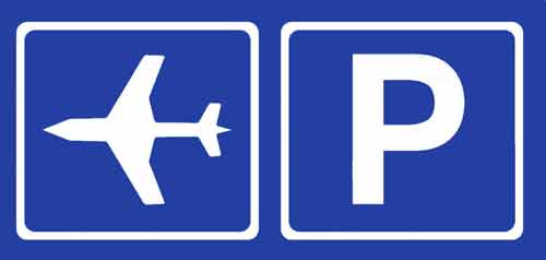airport parking sign